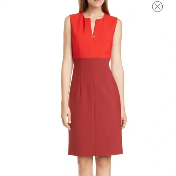 Hugo boss red dress cheap